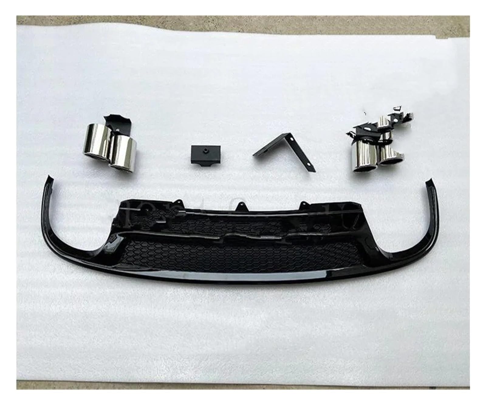 Spoiler Wing Für A4 B8 B8.5 Für Sline 2009-2016 S4 Stil Heckstoßstange Lip Diffusor Auspuff Endrohr Heckspoiler(13-16 4 S d) von SIMBAE