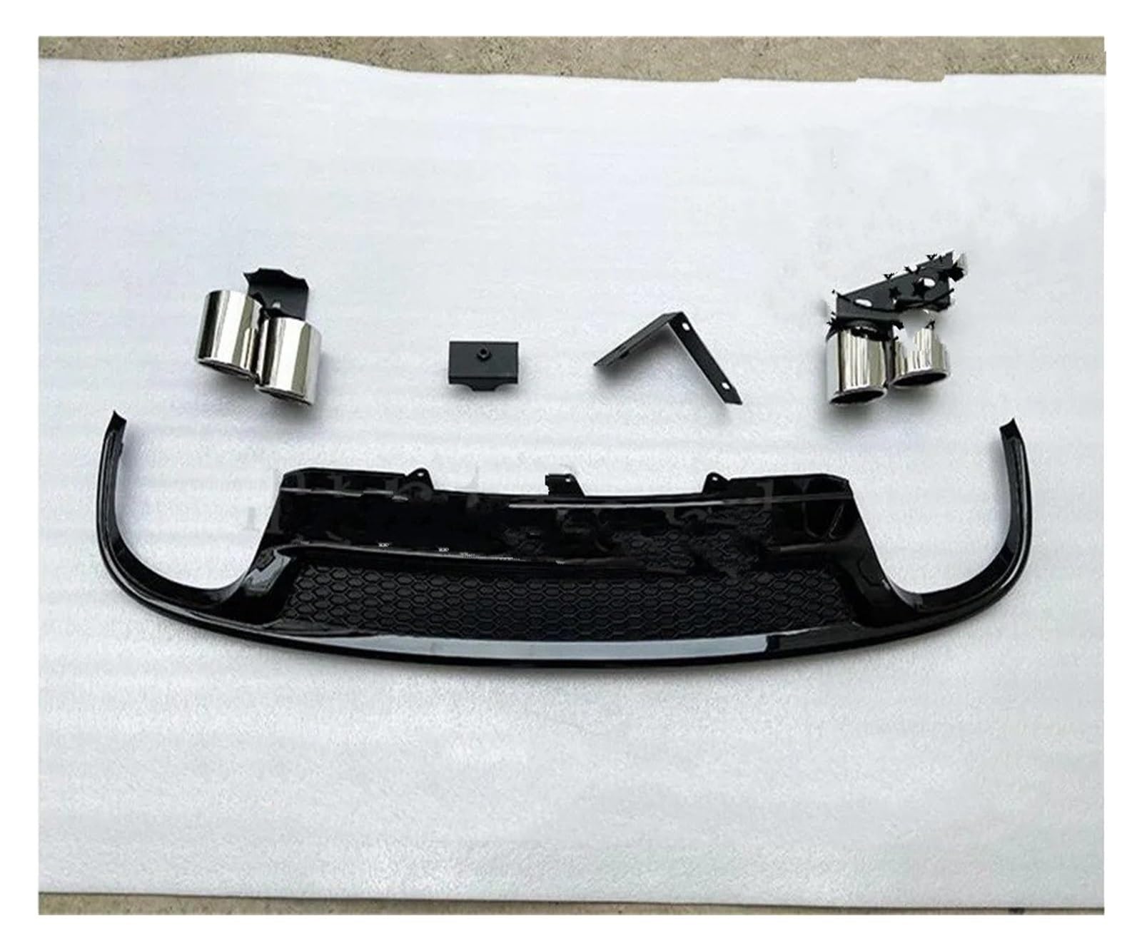 Spoiler Wing Für A4 B8 B8.5 Für Sline 2009-2016 S4 Stil Heckstoßstange Lip Diffusor Auspuff Endrohr Heckspoiler(13-16 D) von SIMBAE