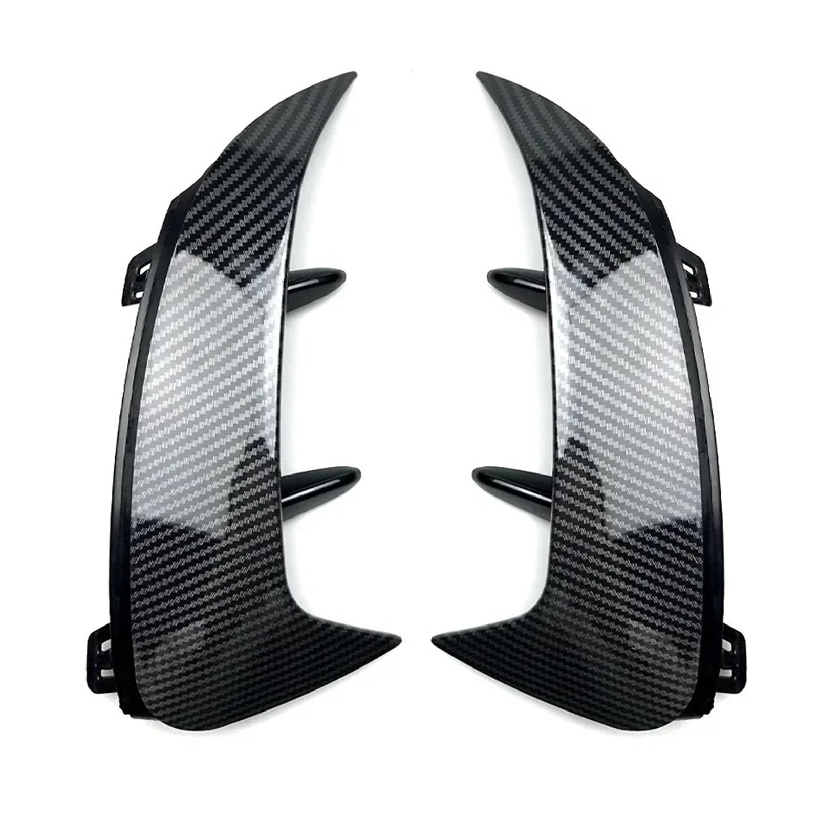 Spoiler Wing Für Benz A-Klasse W177 A180 A200 A220 Für AMG Fließheck 2018-2023 Heckstoßstangenverkleidung Lip Spoiler Aufkleber Kotflügel Canards Schwarz Heckspoiler(Carbon Pattern) von SIMBAE