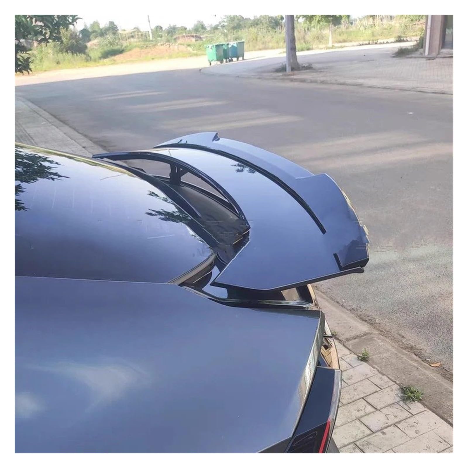 Spoiler Wing Für CHANGAN Für Uni-V Außen Dekorative Hinten Flügel 2022 2023 Schwanz Fin Zubehör Carbon Oberfläche Spoiler Heckspoiler(Glossy Black) von SIMBAE