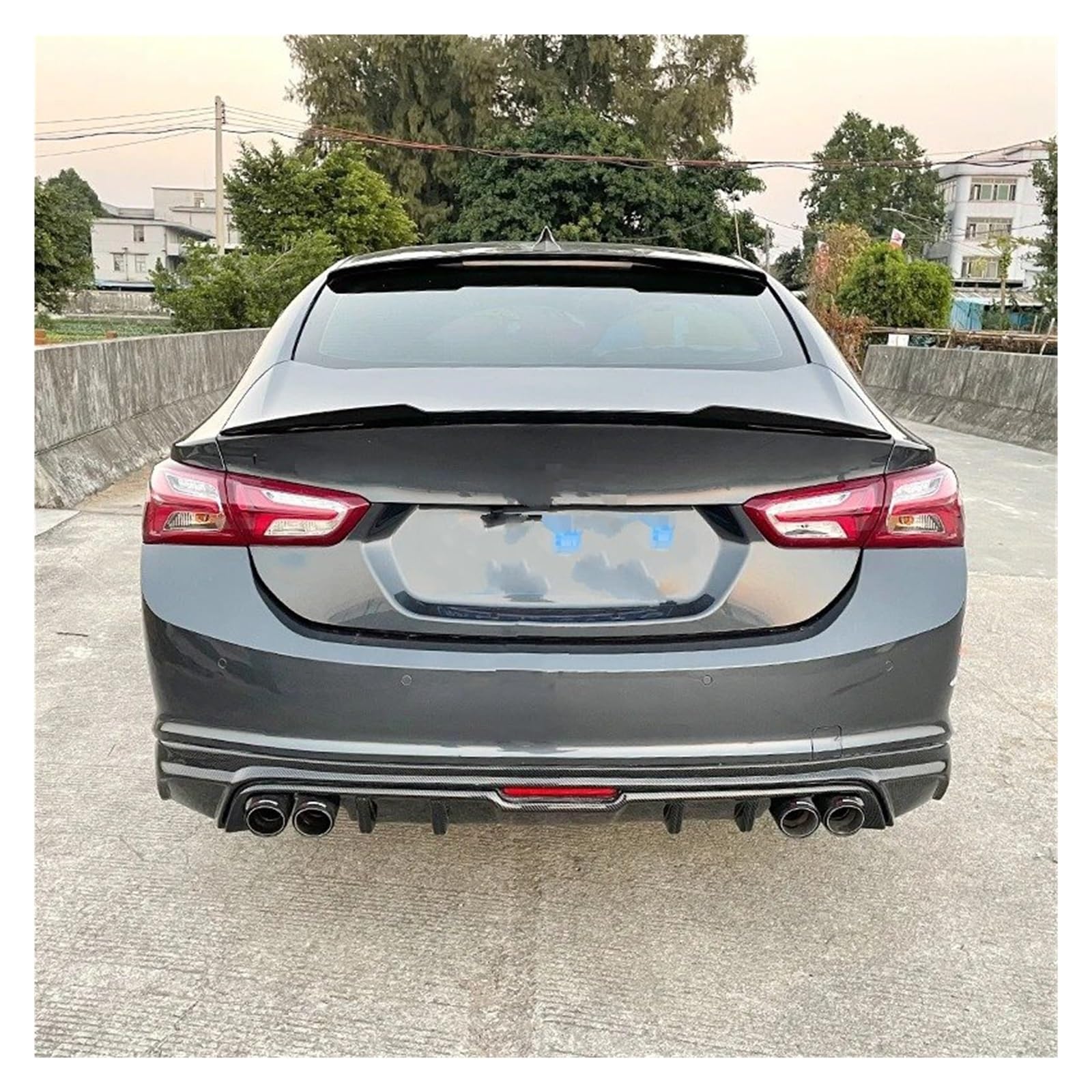 Spoiler Wing Für Chevrolet Für Malibu XL 2016-2022 Limousine Kofferraumdeckel Spoiler M4 Stil ABS Kunststoff Heckflügel Tuning Außenkörper Kit Zubehör Heckspoiler(Unpaint) von SIMBAE
