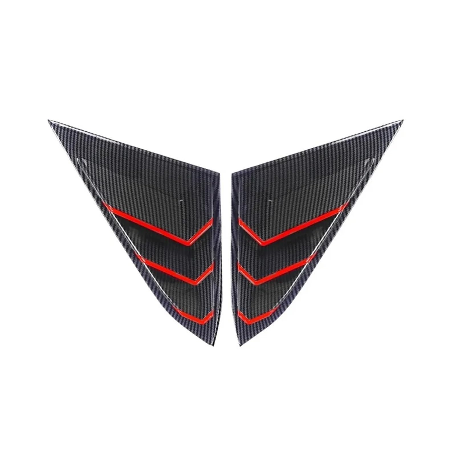 Spoiler Wing Für Civic 10. Generation 2016–2020 Heckscheiben-Lamellenverschluss-Abdeckung,Entlüftungsverkleidung, Windschutzscheiben-Dekorationsabdeckung Heckspoiler(Carbon Red) von SIMBAE