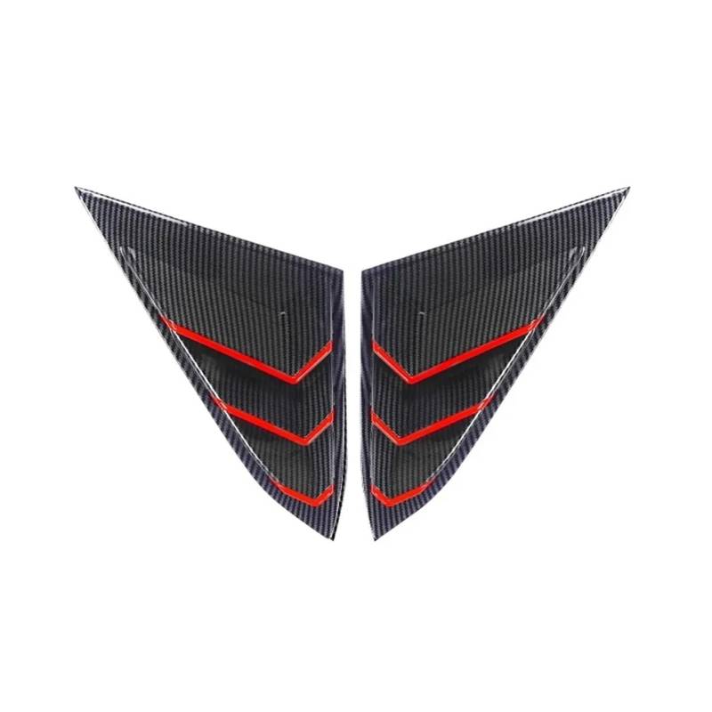 Spoiler Wing Für Civic 10. Generation 2016–2020 Heckscheiben-Lamellenverschluss-Abdeckung,Entlüftungsverkleidung, Windschutzscheiben-Dekorationsabdeckung Heckspoiler(Carbon Red) von SIMBAE