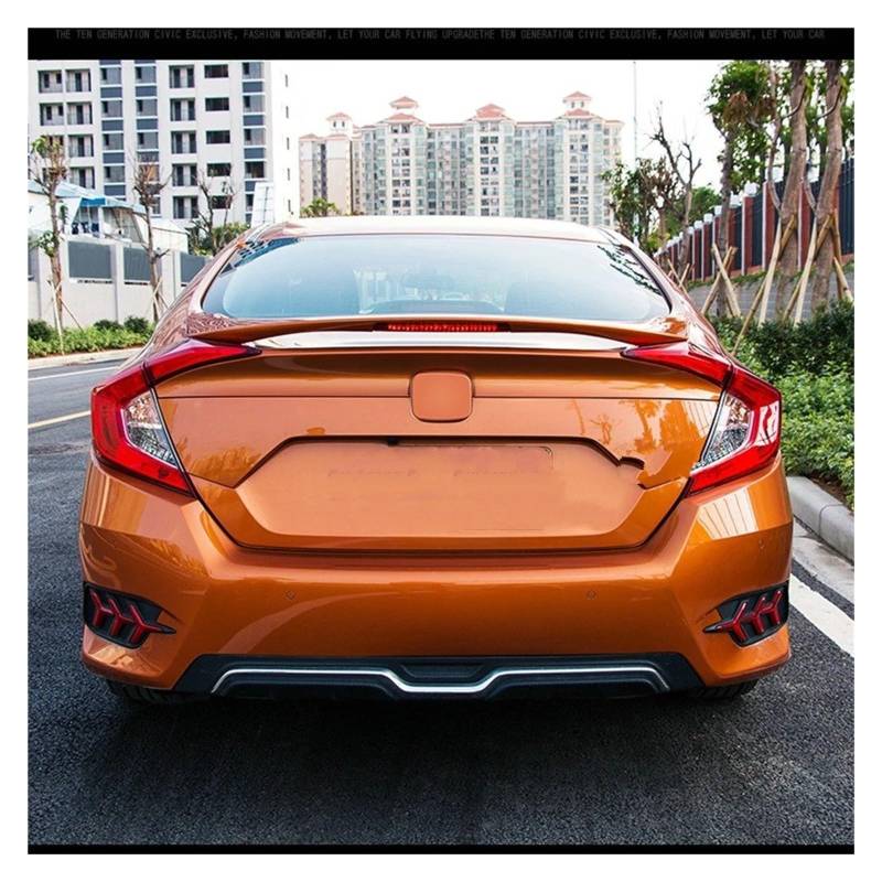 Spoiler Wing Für Civic 10. Generation 4-türige Limousine 2016–2021, ABS-Kunststoff, Unlackiert, Grundierung, Farbe, Heckspoiler, Dekoration Heckspoiler(Grey) von SIMBAE