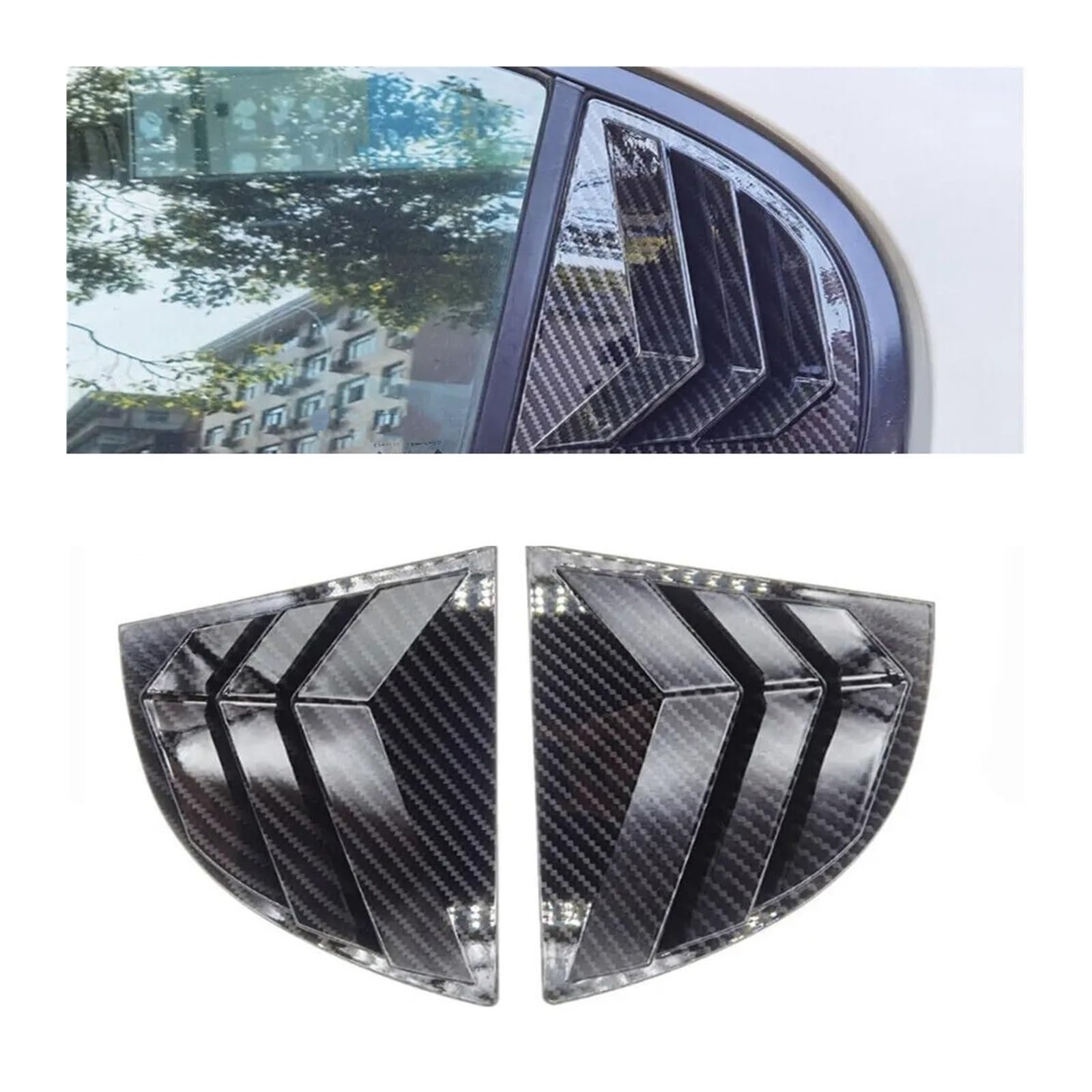 Spoiler Wing Für Civic Sedan 2006-2015 Auto Vorne Hinten Fenster Jalousie Abdeckung Seite Vent Jalousien Trim Aufkleber Außen Zubehör Heckspoiler(Rear 06-10) von SIMBAE