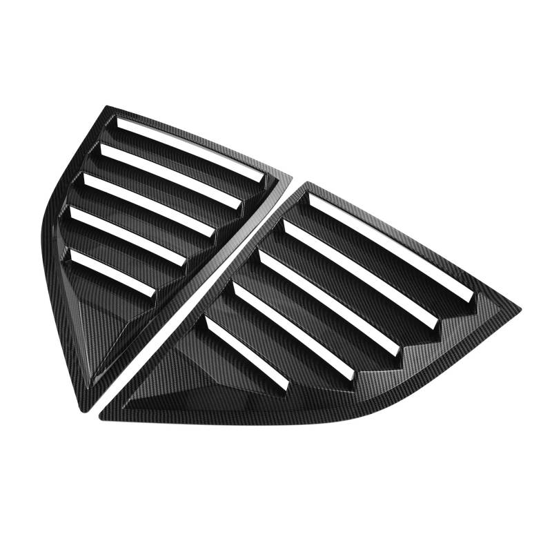 Spoiler Wing Für Dodge Für Challenger 2015-2022 Auto Heckklappe Fenster Seitenverschluss Abdeckung Zieraufkleber Vent Scoop ABS Carbon Fiber Style Schwarz Heckspoiler(Carbon) von SIMBAE