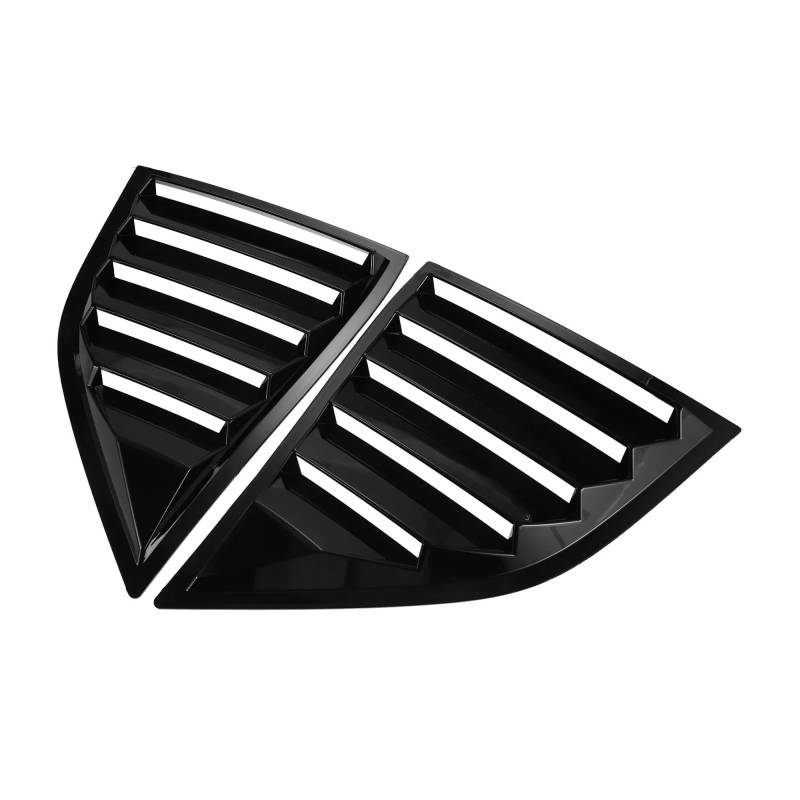 Spoiler Wing Für Dodge Für Challenger 2015-2022 Auto Heckklappe Fenster Seitenverschluss Abdeckung Zieraufkleber Vent Scoop ABS Carbon Fiber Style Schwarz Heckspoiler(Gloss Black) von SIMBAE