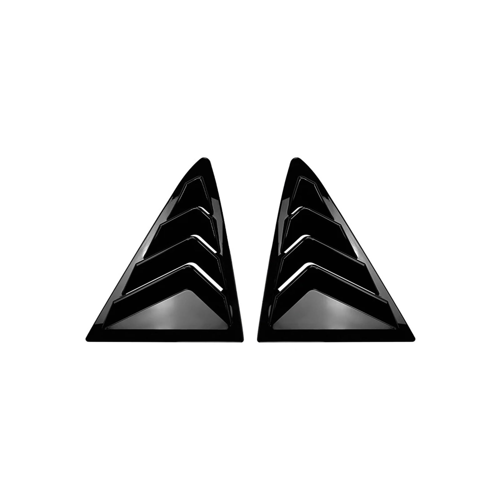 Spoiler Wing Für Ford Für Fiesta MK8 2018 2019 2020 2021+ Heckscheiben-Viertel-Shutter-Lamellenabdeckung Seitenentlüftungsverkleidung Entlüftungsautozubehör Heckspoiler(Gloss Black) von SIMBAE