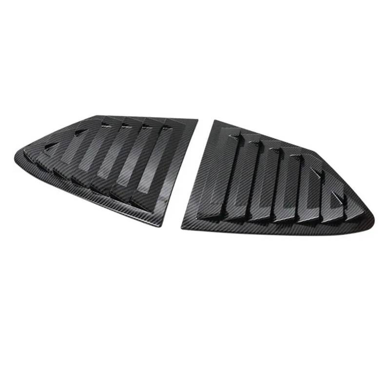 Spoiler Wing Für Ford Für Focus 2019-2023 Limousine Fließheck Auto Hinten Jalousie Fenster Seite Shutter Abdeckung Trim Aufkleber Vent Scoop ABS Carbon Fiber Auto Heckspoiler(Carbon) von SIMBAE