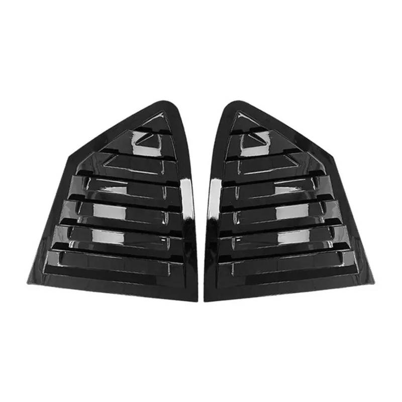 Spoiler Wing Für Ford Für Focus 2019-2023 Limousine Fließheck Auto Hinten Jalousie Fenster Seite Shutter Abdeckung Trim Aufkleber Vent Scoop ABS Carbon Fiber Heckspoiler(Gloss Black) von SIMBAE
