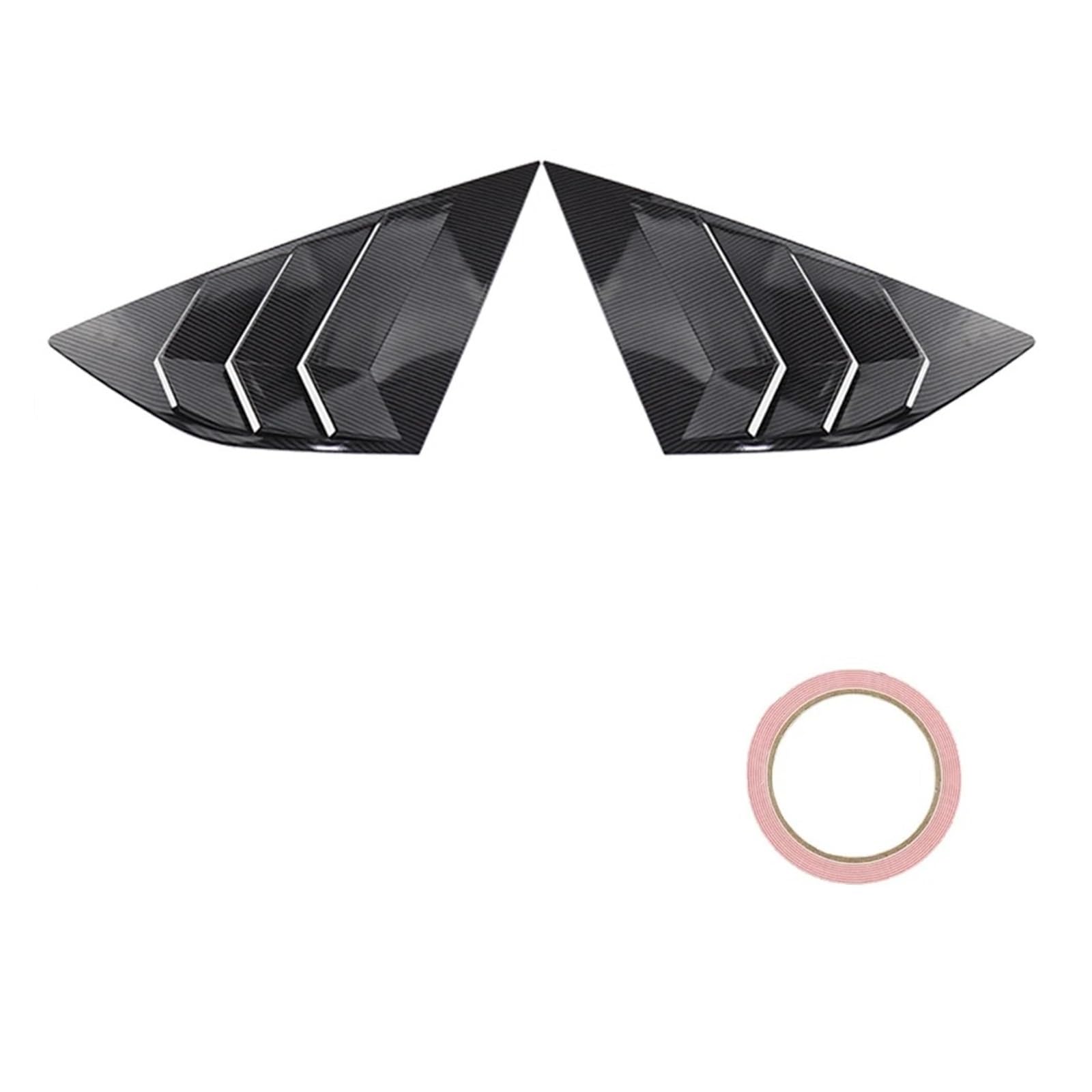 Spoiler Wing Für Ford Für Focus Heckscheibenlamellen ABS Auto Styling Tuning Panel Seitenlüftungsabdeckung Aufkleber Verkleidung 2012-2018 ST RS Schrägheck Heckspoiler(A Style Carbon Fiber) von SIMBAE