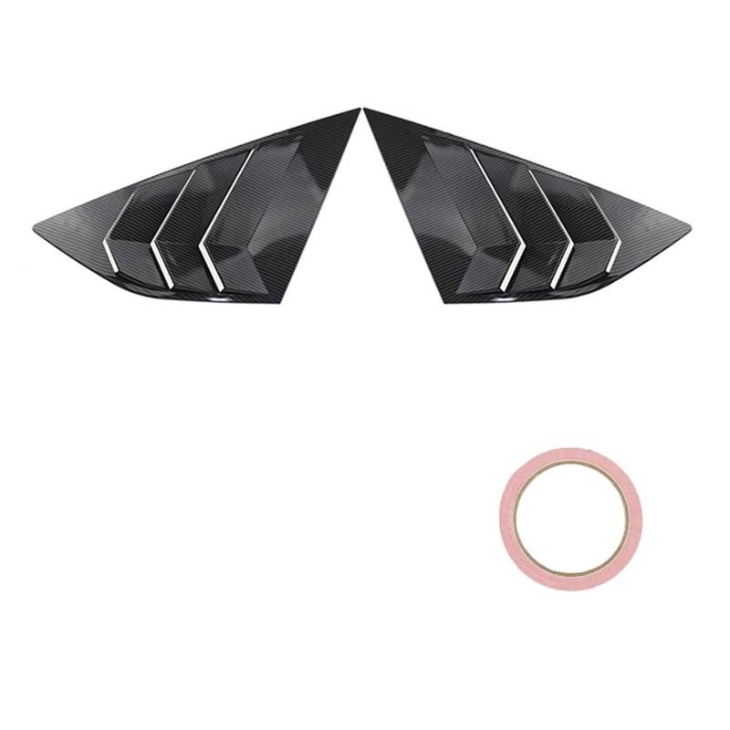 Spoiler Wing Für Ford Für Focus Heckscheibenlamellen ABS Auto Styling Tuning Panel Seitenlüftungsabdeckung Aufkleber Verkleidung 2012-2018 ST RS Schrägheck Heckspoiler(A Style Carbon Fiber) von SIMBAE