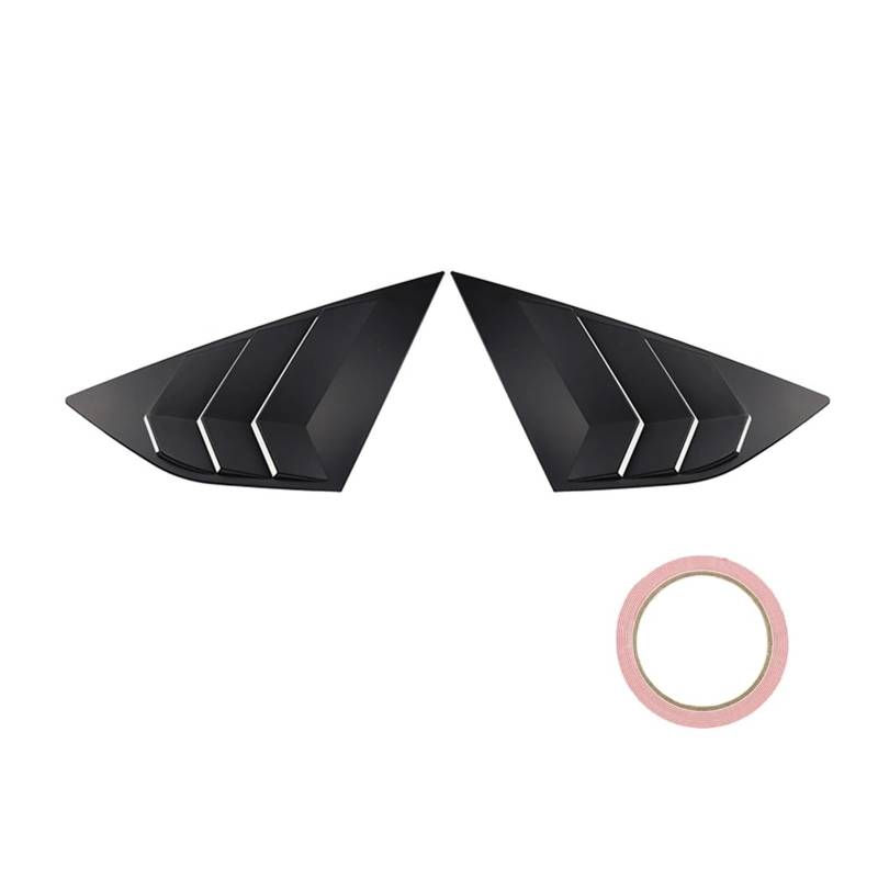 Spoiler Wing Für Ford Für Focus Heckscheibenlamellen ABS Auto Styling Tuning Panel Seitenlüftungsabdeckung Aufkleber Verkleidung 2012-2018 ST RS Schrägheck Heckspoiler(A Style Matte Black) von SIMBAE