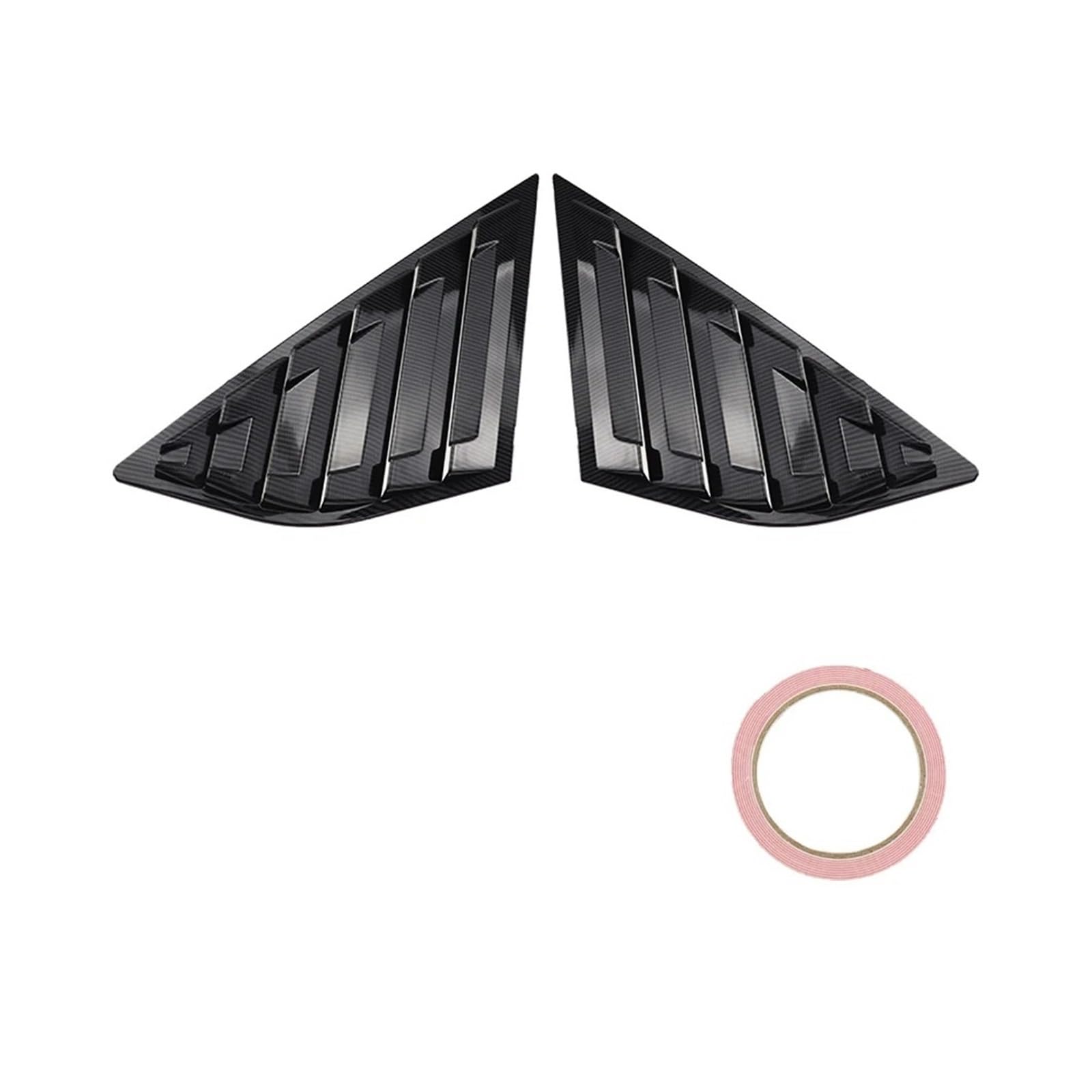 Spoiler Wing Für Ford Für Focus Heckscheibenlamellen ABS Auto Styling Tuning Panel Seitenlüftungsabdeckung Aufkleber Verkleidung 2012-2018 ST RS Schrägheck Heckspoiler(B Style Carbon Fiber) von SIMBAE