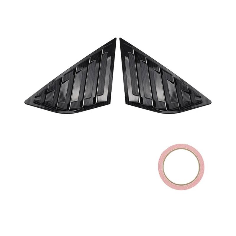 Spoiler Wing Für Ford Für Focus Heckscheibenlamellen ABS Auto Styling Tuning Panel Seitenlüftungsabdeckung Aufkleber Verkleidung 2012-2018 ST RS Schrägheck Heckspoiler(B Style Carbon Fiber) von SIMBAE