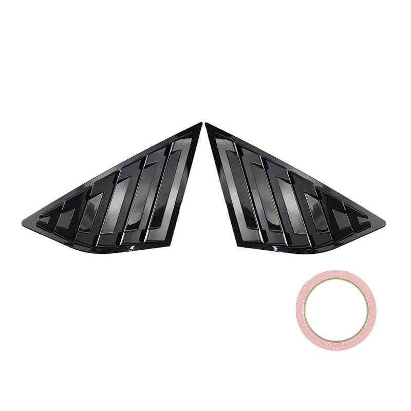 Spoiler Wing Für Ford Für Focus Heckscheibenlamellen ABS Auto Styling Tuning Panel Seitenlüftungsabdeckung Aufkleber Verkleidung 2012-2018 ST RS Schrägheck Heckspoiler(B Style Shiny Black) von SIMBAE