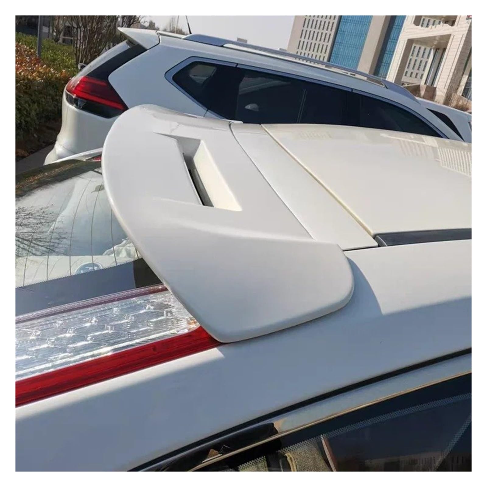 Spoiler Wing Für Ford Für Focus Spoiler 2007 2008 2009 2010 2011 ABS Material Auto Heckspoiler Spoiler Glänzend Schwarz Body Kit Heckspoiler(No Color) von SIMBAE