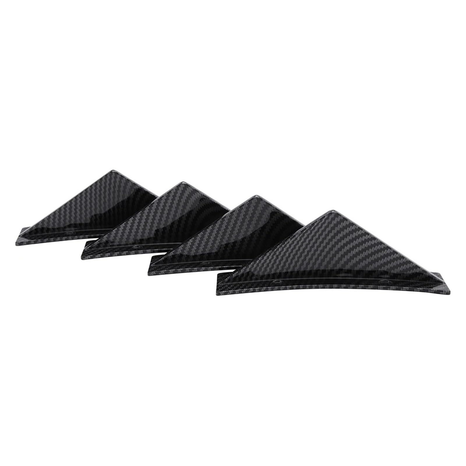Spoiler Wing Für Ford Für Mustang GT 2005-2021 Auto Gebogene Heckstoßstange Diffusor Haifischflossen Spoiler Lip Splitter Universal Protector Guard Heckspoiler(Kohlefaser) von SIMBAE