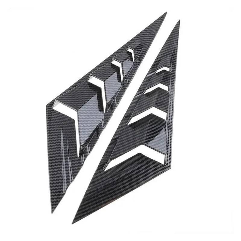Spoiler Wing Für Hyundai Für Elantra 2021 2022 2023 Auto Hinten Jalousie Fenster Seite Shutter Abdeckung Trim Aufkleber Vent Scoop Carbon Faser Zubehör Heckspoiler(Gloss Black) von SIMBAE