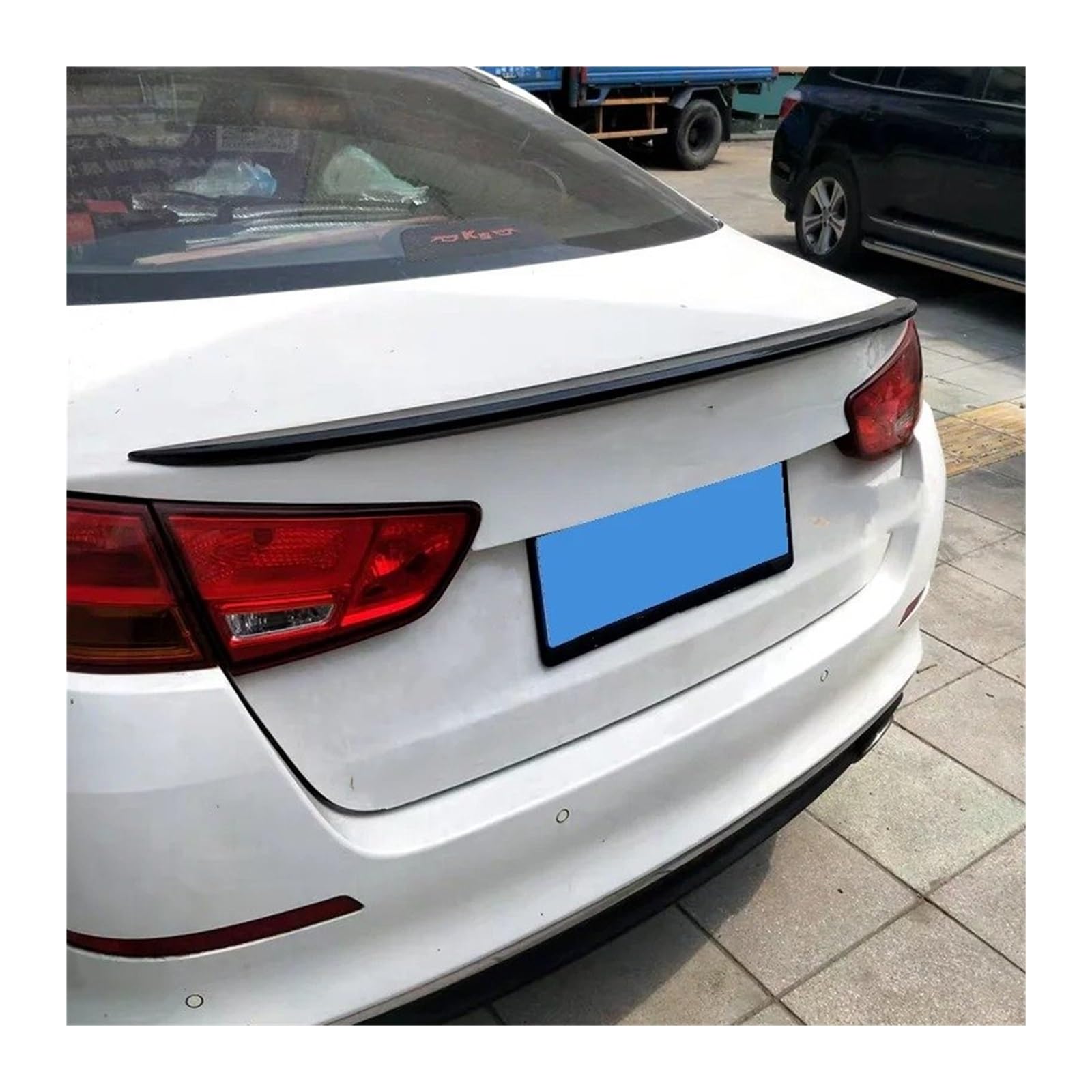 Spoiler Wing Für KIA K5 Für Optima Spoiler 2014 2015 ABS Material Auto Hinten Flügel Primer Farbe Heckspoiler Heckspoiler(Rot) von SIMBAE
