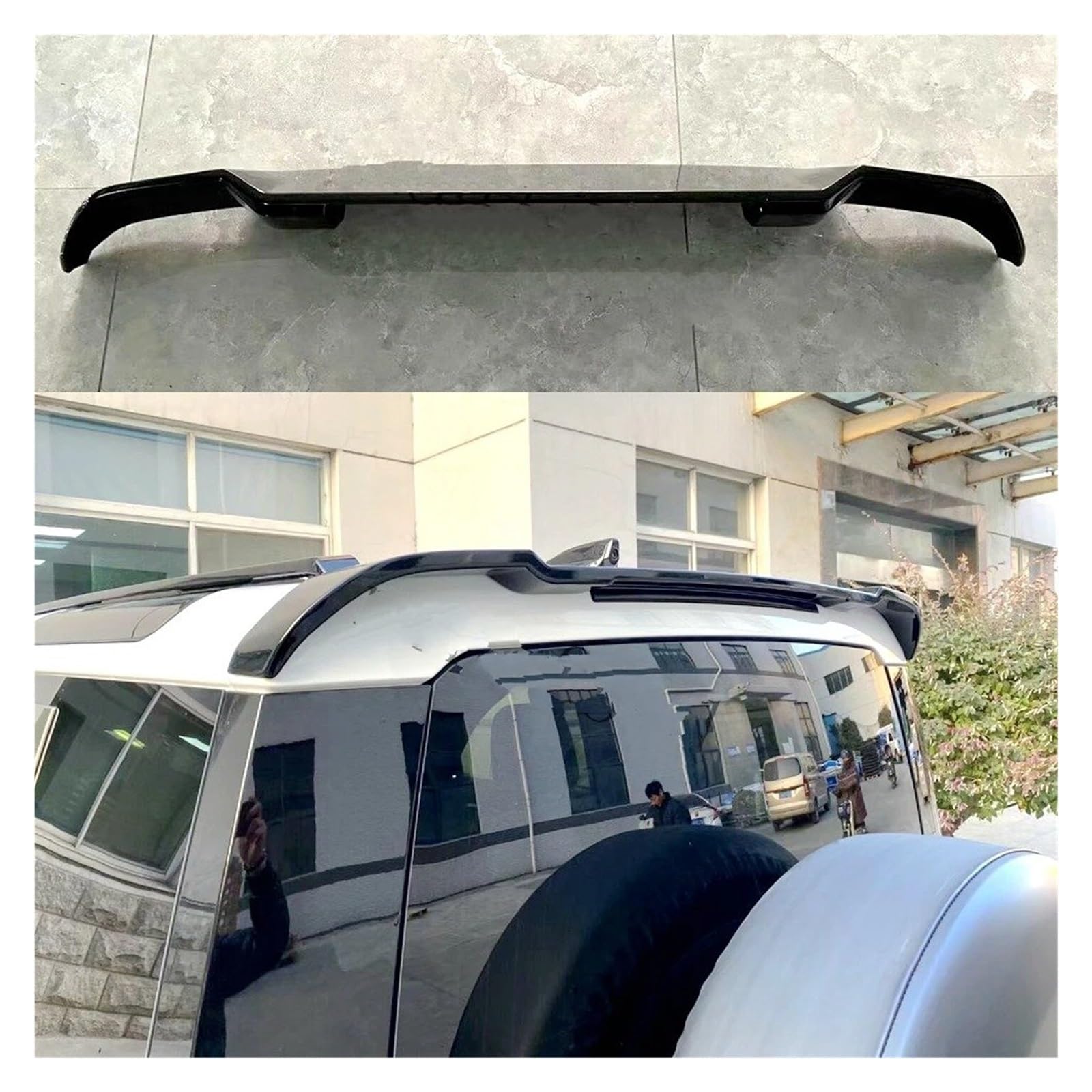 Spoiler Wing Für Land Für Rover Für Defend 2020 2021 ABS Kunststoff Hinten Dach SpoilerTrunk Boot Lip Schwanz Flügel Heckspoiler(Glossy Black) von SIMBAE