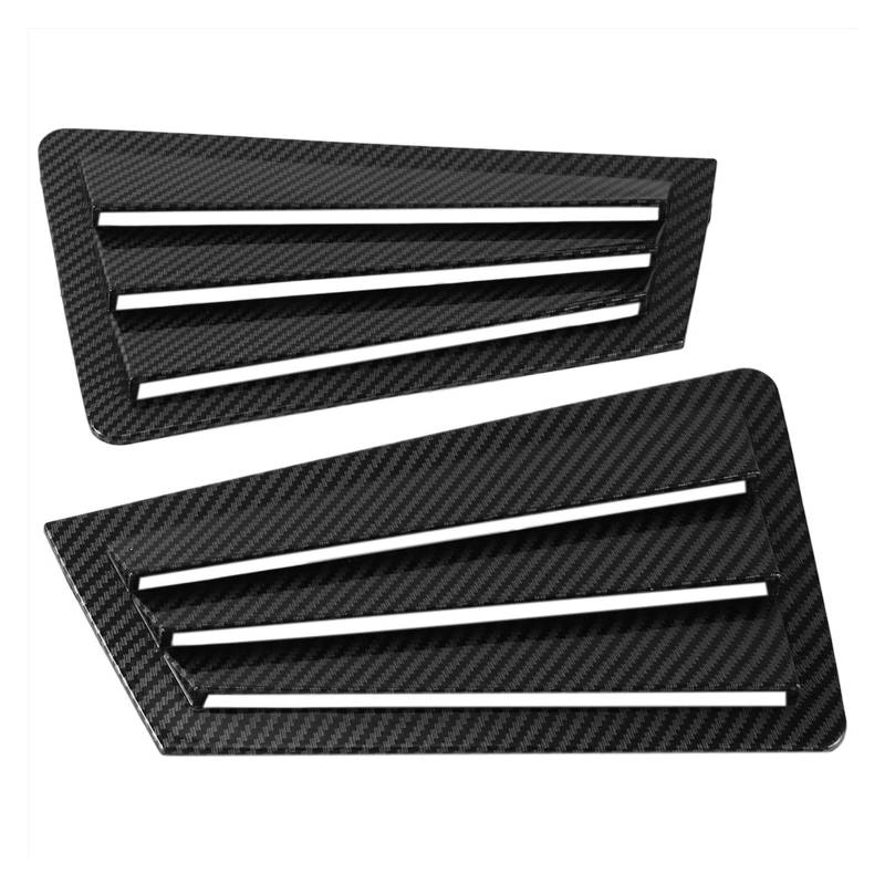 Spoiler Wing Für Mazda 3 Sedan 2003-2008 Auto Heckklappe Seitenfenster Shutter Cover Trim Aufkleber Vent Scoop ABS Carbon Fiber Style Gloss Black Heckspoiler(Carbon) von SIMBAE