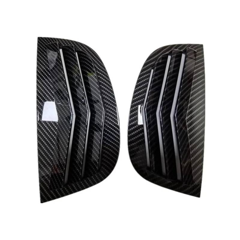 Spoiler Wing Für Peugeot 208 2018 2019 2020 2021 2022 2023 2024 Auto Hinten Jalousie Fenster Seite Shutter Abdeckung Trim Aufkleber Vent Scoop Carbon ABS Heckspoiler(Carbon) von SIMBAE