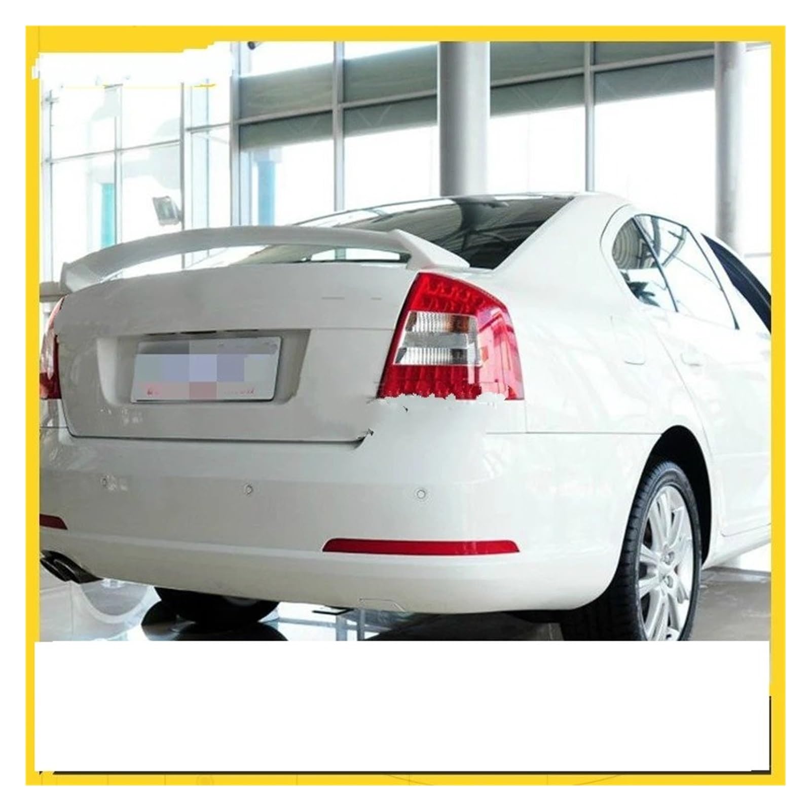 Spoiler Wing Für Skoda Für Octavia 2008 2009 2010 2011 2012 Spoiler RS ​​Stil ABS Material Auto Hinten Flügel Primer Farbe Heckspoiler Heckspoiler(Weiß) von SIMBAE