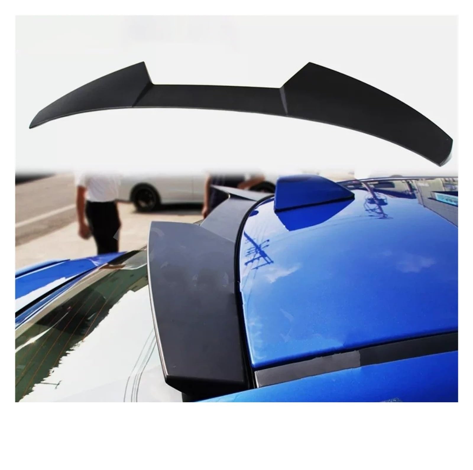 Spoiler Wing Für Subaru Für WRX Für STI Für Kick V 2015-2021 Flache Heckscheibe Dachspoilerflügel Glänzend Schwarz Echtkohlefaser Heckspoiler(Real Carbon Fiber) von SIMBAE