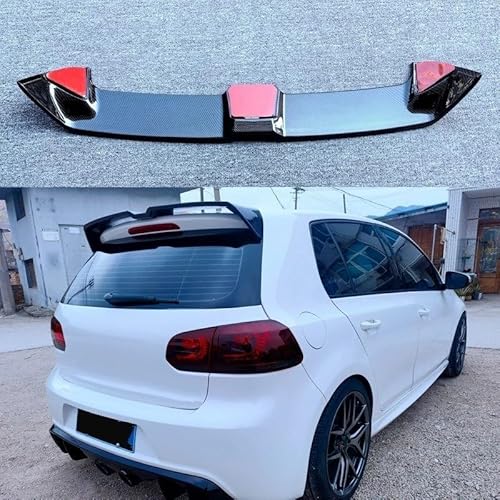 Spoiler Wing Für VW Für Golf 6 MK6 Spoiler 2009 2010 2011 2012-2013 ABS Spoiler Durch Hinten Fenster Dach Spoiler Glänzend Schwarz Dach Spoiler Heckspoiler(No Color) von SIMBAE