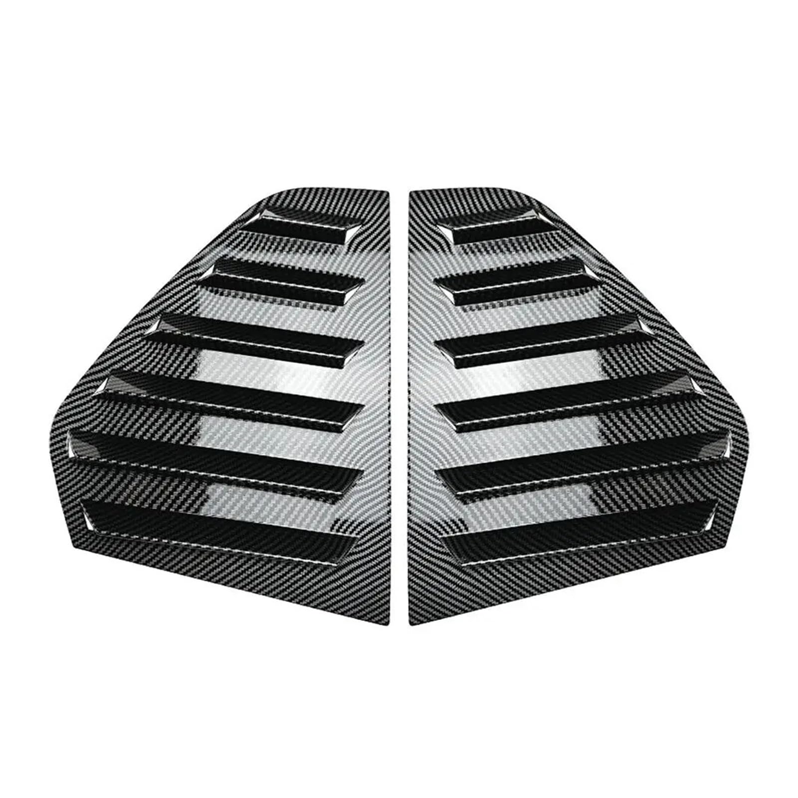 Spoiler Wing Für VW Für Golf 8 MK8 2020-2022 Hinten Fenster Seite Vent Shutter Jalousie Abdeckung Trim Glänzend Schwarz/Carbon Fiber Heckspoiler(Kohlefaser-Optik) von SIMBAE