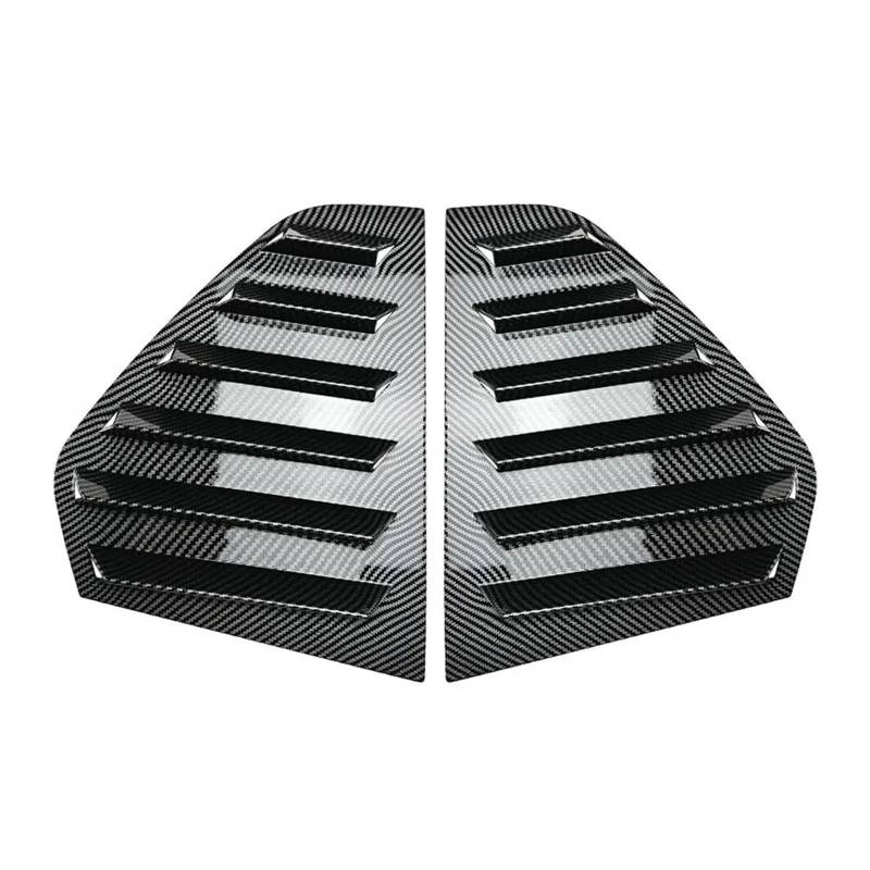 Spoiler Wing Für VW Für Golf 8 MK8 2020-2022 Hinten Fenster Seite Vent Shutter Jalousie Abdeckung Trim Glänzend Schwarz/Carbon Fiber Heckspoiler(Kohlefaser-Optik) von SIMBAE