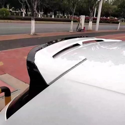 Spoiler Wing Für VW Für Golf 8 MK8 Für Pro Für Line Für GTI R Spoiler ABS Schwarz/Carbon Farbe/SCHWARZ MIT WEIß Mit Weiß Auto Heckspoiler Heckspoiler(A Black White) von SIMBAE