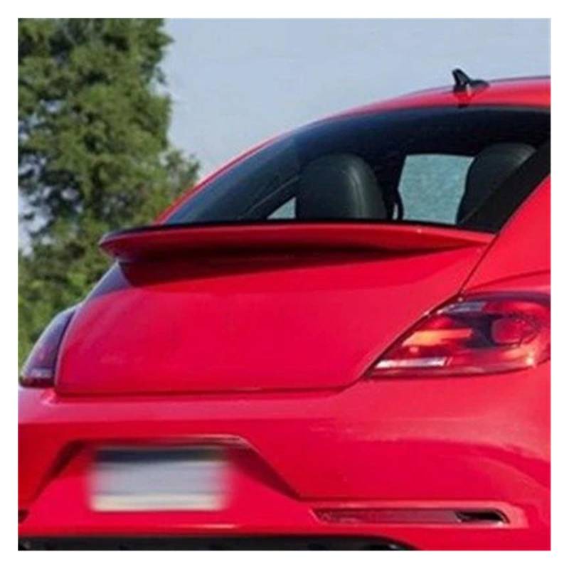 Spoiler Wing Für VW Für Käfer 2013 2014 2015 2016 Außen ABS Kunststoff Unlackiert Primer Farbe Hinten Flügel Stamm Lip Spoiler Dekoration Heckspoiler(Black and red) von SIMBAE