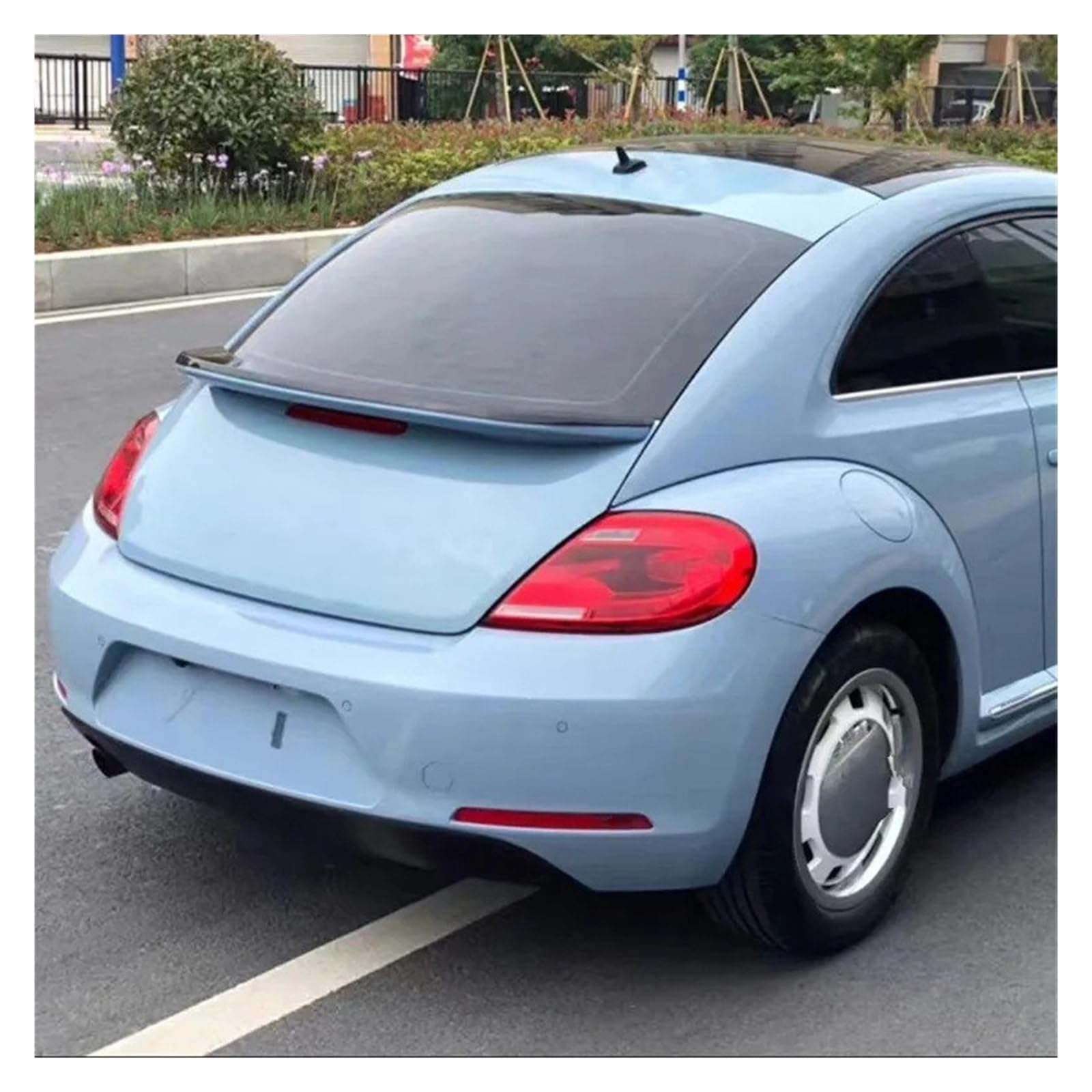 Spoiler Wing Für VW Für Käfer 2013-2016 ABS Auto Heckklappe Lip Body Kit Spoiler Flügel Schwarz Carbon Tuning Außenzubehör Heckspoiler(Blue with Black a) von SIMBAE