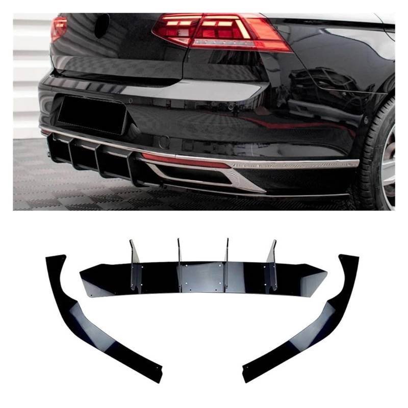 Spoiler Wing Für VW Für Magotan Für Passat B8.5 2020-2022 Auto Heckstoßstangenleiste Lippenspoiler Diffusor Splitter Scratch Canard Lippenschutz Dekoration Heckspoiler von SIMBAE