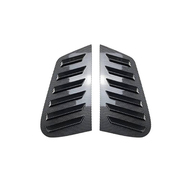 Spoiler Wing Für VW Für Polo 5-Türer Schrägheck MK4 9N 2002-2008 Auto Heckklappe Seitenfenster Shutter Cover Trim Aufkleber Vent Scoop ABS Heckspoiler(Carbon) von SIMBAE