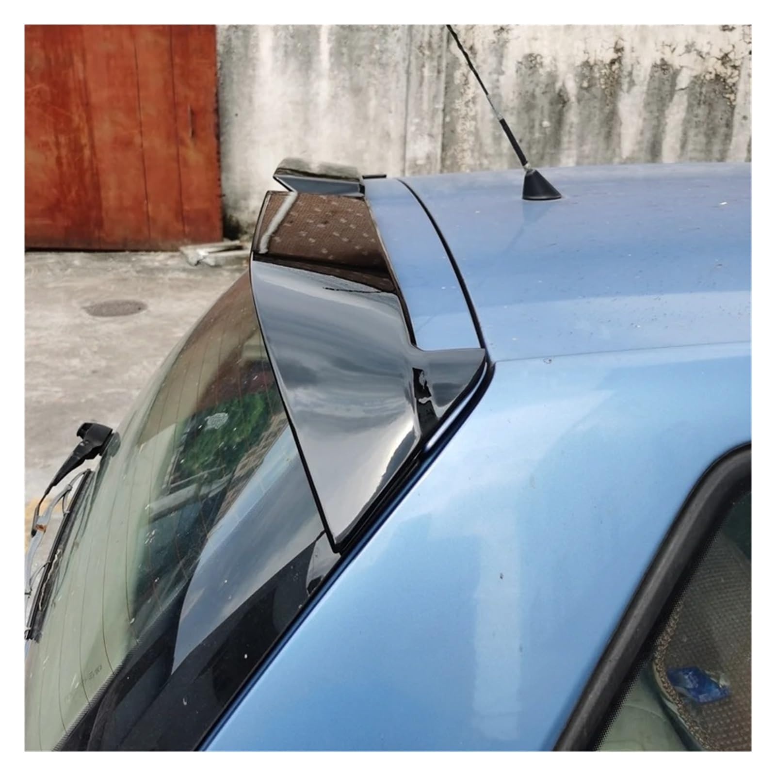 Spoiler Wing Für VW Für Polo Dachspoiler 2005 2006 2007 2008 2009 ABS Schwarz Material Primer Farbe Hinten Stamm Flügel Auto Zubehör Heckspoiler(No Color) von SIMBAE