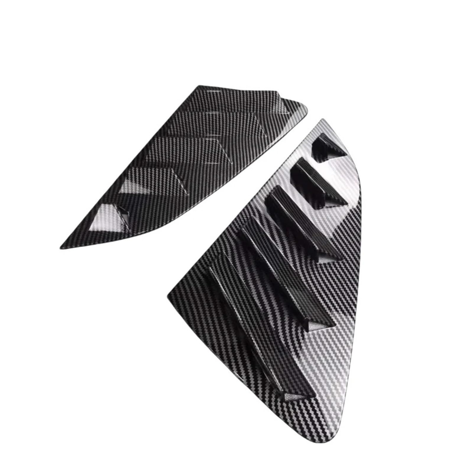 Spoiler Wing Für VW Für Polo Mk6 Für GTI Für TGI Für TSI Für MPI 2017-2023 Auto Heckscheibenabdeckung Verkleidung Heckdreieck Fensterschatten Spoiler Bodykits Heckspoiler(Carbon Look) von SIMBAE