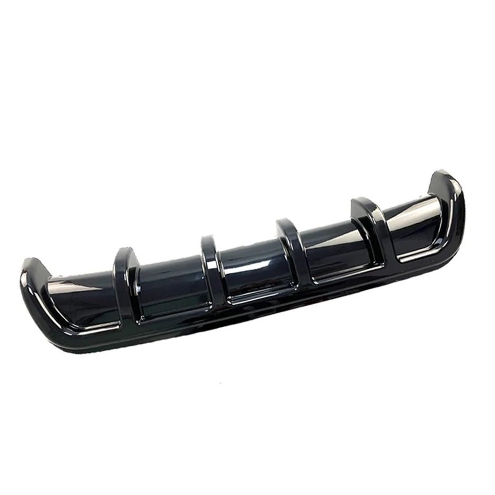 Spoiler Wing Glänzend Schwarz Auto Heckstoßstange Lip Diffusor 6 Shark Fin Spoiler Universal Für VW Für Golf MK3 5 6 Für GTI MK7 Zubehör Heckspoiler(Schwarz) von SIMBAE