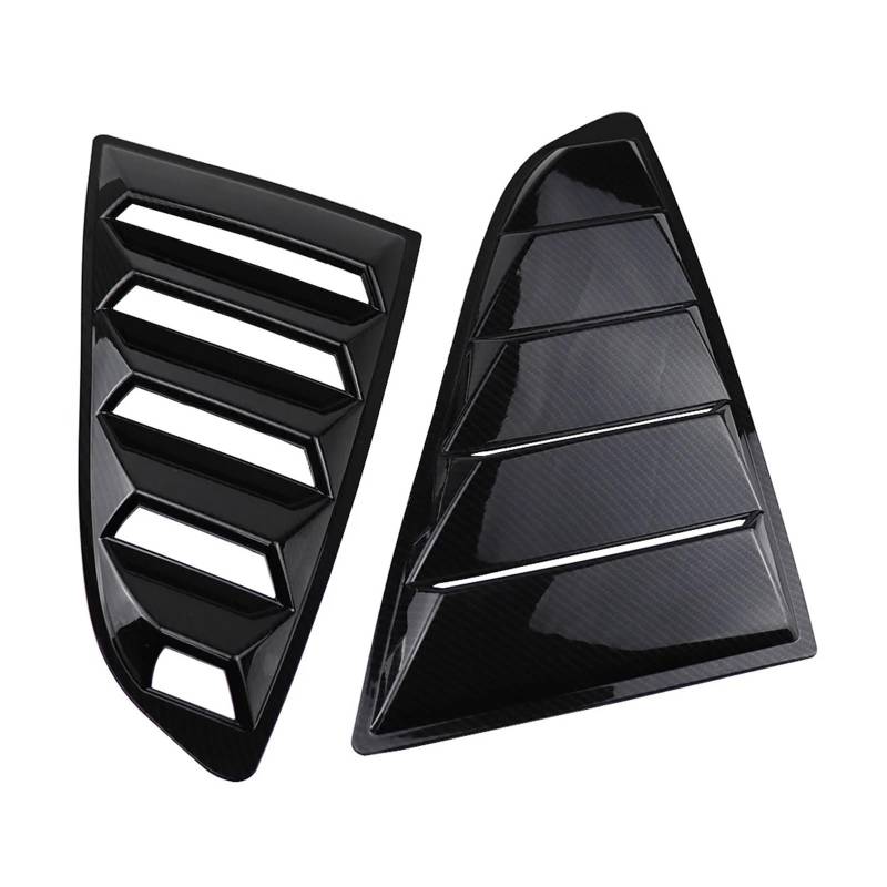 Spoiler Wing Heckklappen-Luftauslass-Abdeckung Für Seitenfenster, Spoiler, Auto-Tuning-Panel, Seitliche Lüftungsabdeckung Für Ford Für Mustang 2015–2023 Heckspoiler(Carbon Fiber Copy) von SIMBAE