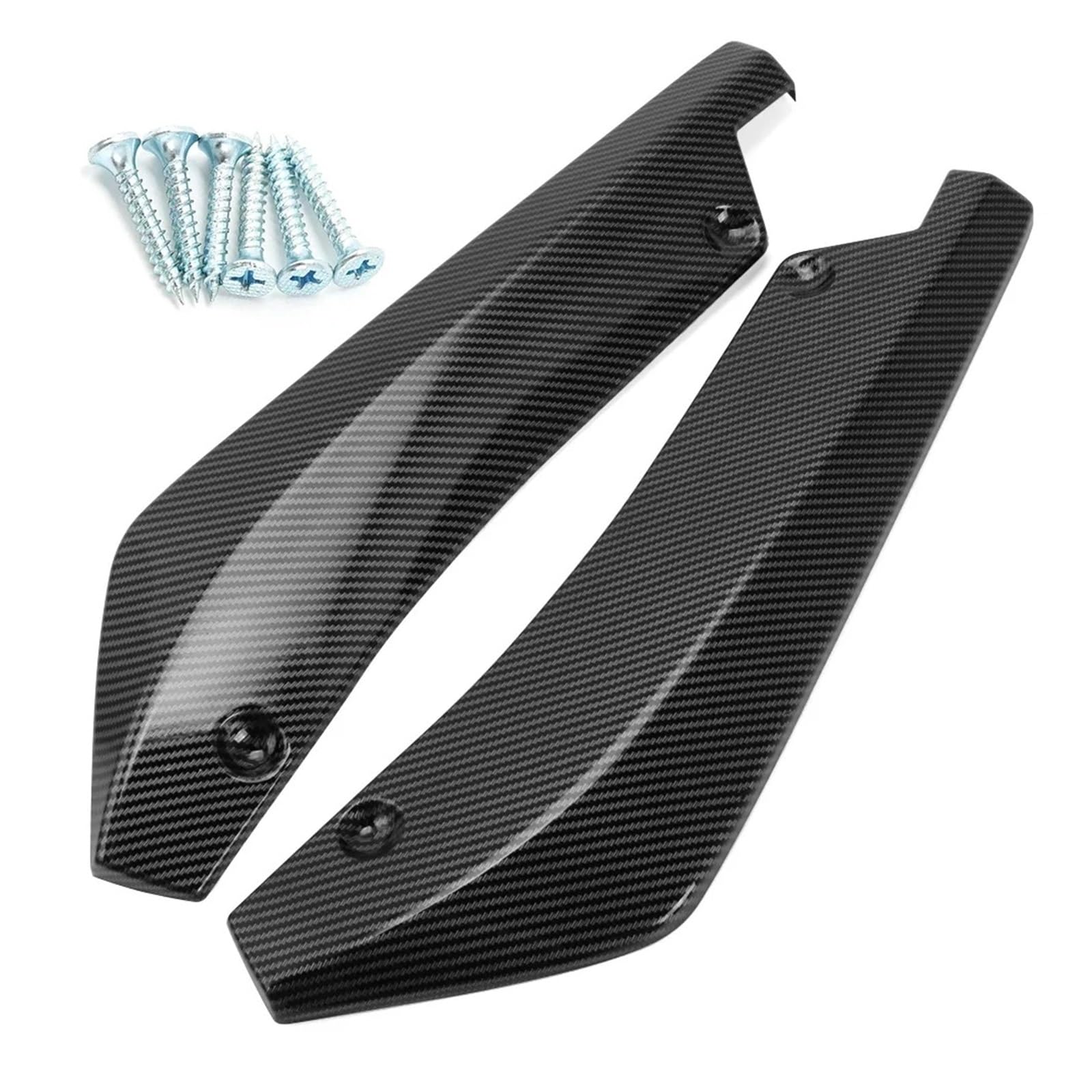 Spoiler Wing Heckstoßstangen-Diffusor-Splitter Canard-Abdeckung Aufkleber Body Kit für A3 A4 S3 S4 RS3 RS4 A5 A6 A7 2004-2022 Autozubehör Heckspoiler(Kohlefaser-Optik) von SIMBAE