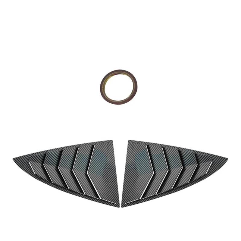Spoiler Wing Hinten Auto Fenster Shutter Abdeckung Für Tesla Für Modell 3 2017-2023 Louver Seite Vent Trim Dreieck Zubehör Heckspoiler(Carbon Look) von SIMBAE