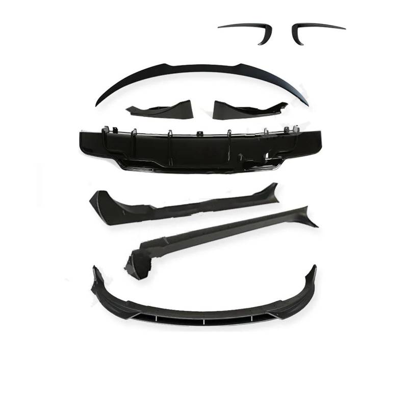 Spoiler Wing Mattschwarzer Frontspoilerlippen-Splitter-Heckdiffusorspoiler Für Tesla Für Modell 3 Y 2017-2023 Body Kits Heckspoiler(3 Whole Set) von SIMBAE