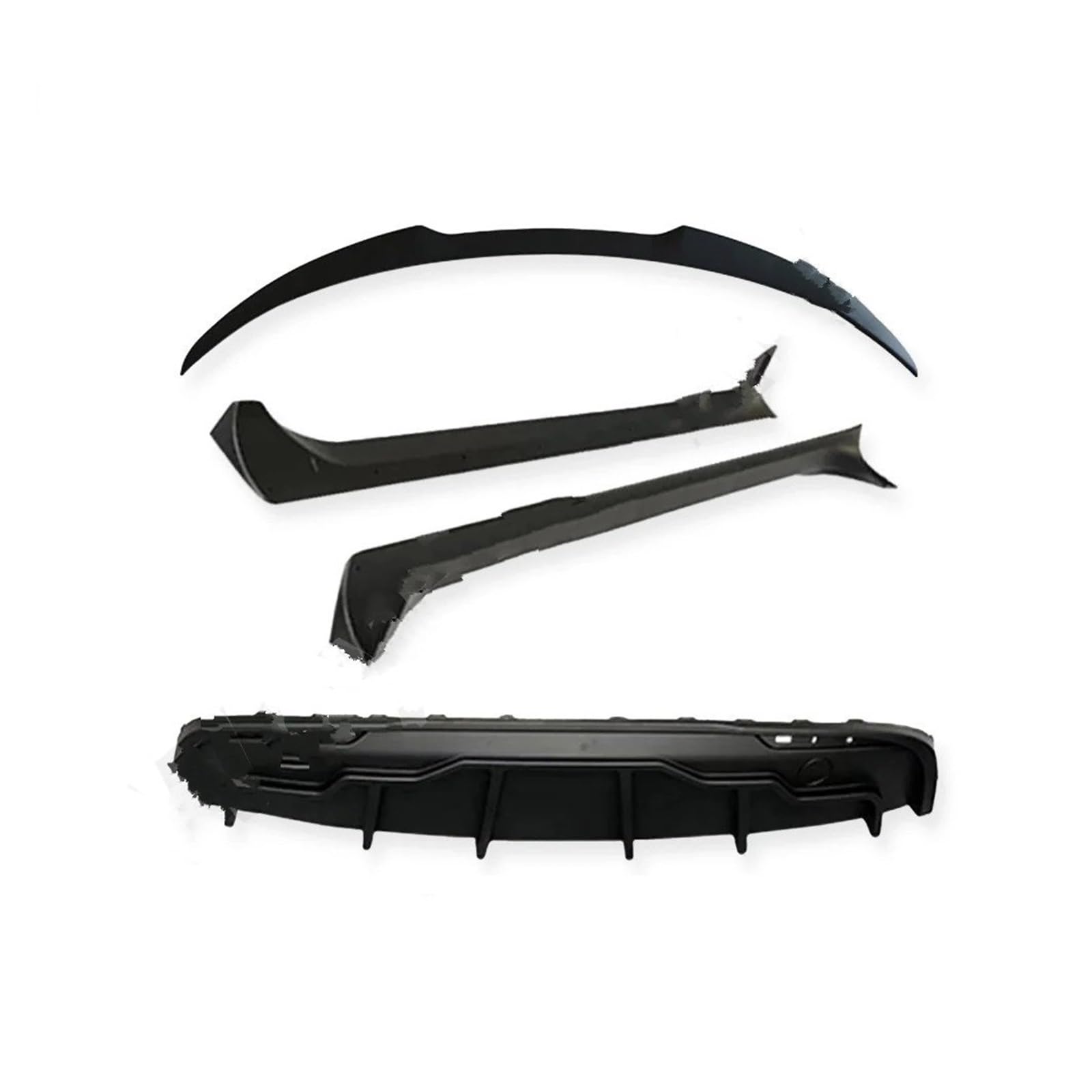 Spoiler Wing Mattschwarzer Frontspoilerlippen-Splitter-Heckdiffusorspoiler Für Tesla Für Modell 3 Y 2017-2023 Body Kits Heckspoiler(Y Default Set 3) von SIMBAE