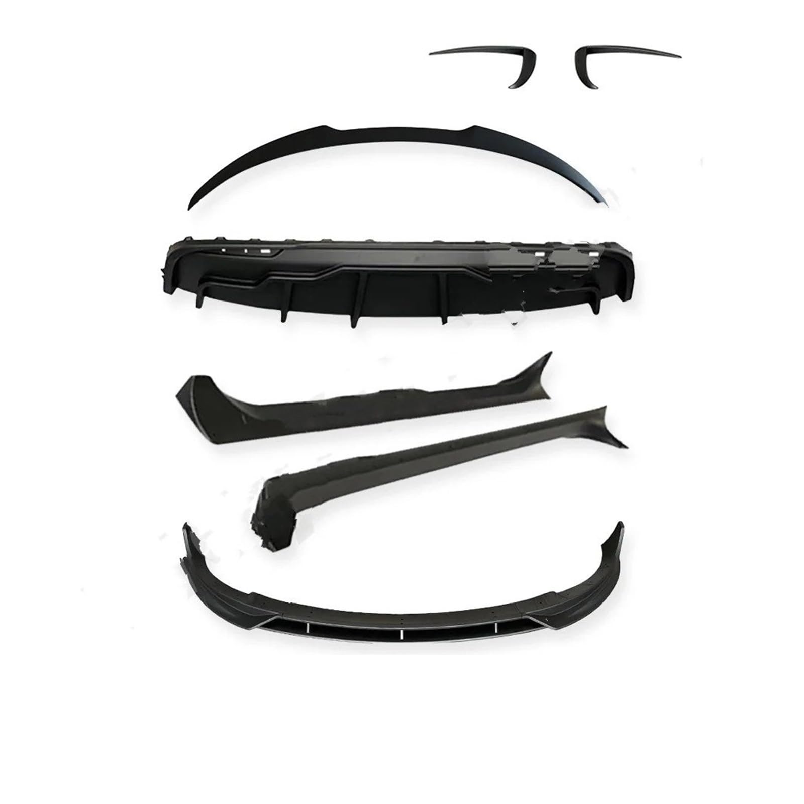 Spoiler Wing Mattschwarzer Frontspoilerlippen-Splitter-Heckdiffusorspoiler Für Tesla Für Modell 3 Y 2017-2023 Body Kits Heckspoiler(Y Whole Set) von SIMBAE