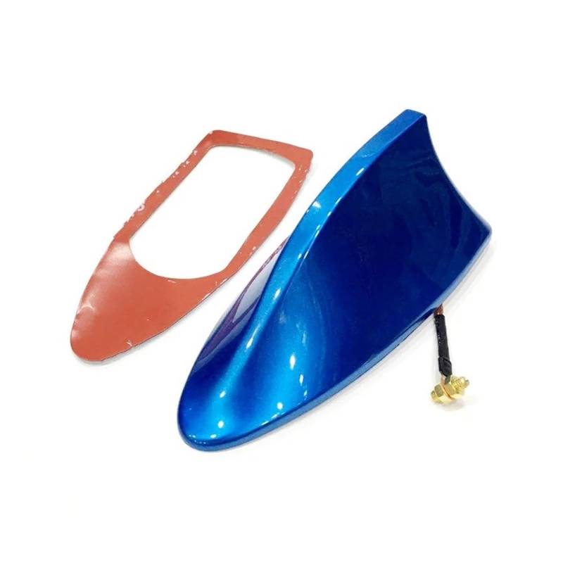 Spoiler Wing Universal Auto Shark Fin Antenne Auto Radio Signal Antennen Dach Antennen Für Hyundai Auto Styling Heckspoiler(Blau) von SIMBAE