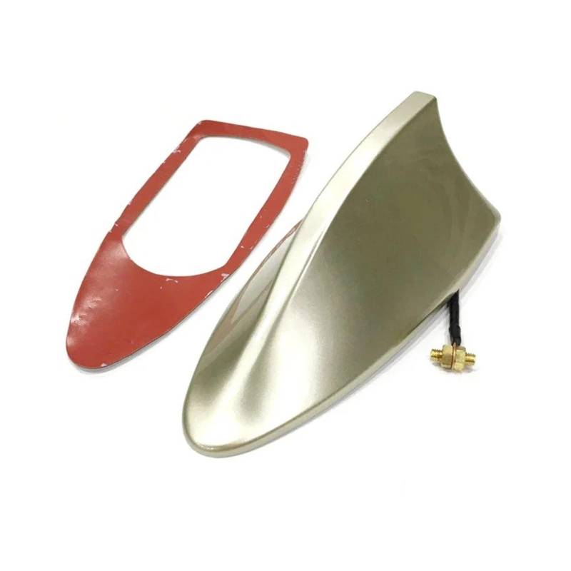 Spoiler Wing Universal Auto Shark Fin Antenne Auto Radio Signal Antennen Dach Antennen Für Hyundai Auto Styling Heckspoiler(Golden) von SIMBAE