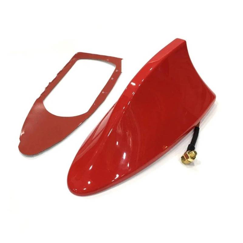 Spoiler Wing Universal Auto Shark Fin Antenne Auto Radio Signal Antennen Dach Antennen Für Hyundai Auto Styling Heckspoiler(Rot) von SIMBAE