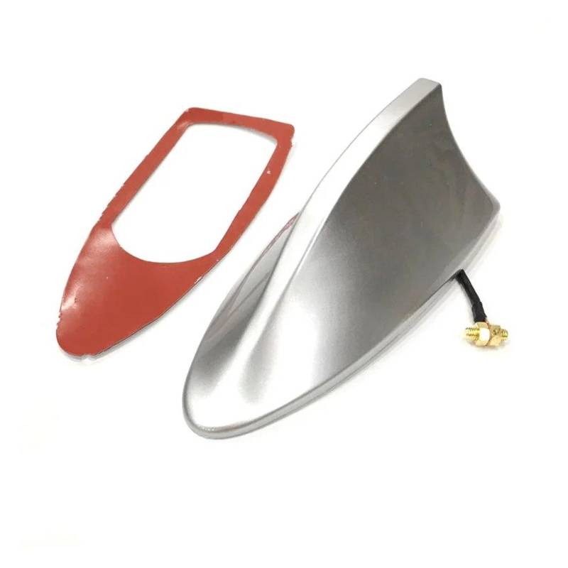 Spoiler Wing Universal Auto Shark Fin Antenne Auto Radio Signal Antennen Dach Antennen Für Hyundai Auto Styling Heckspoiler(Silber) von SIMBAE